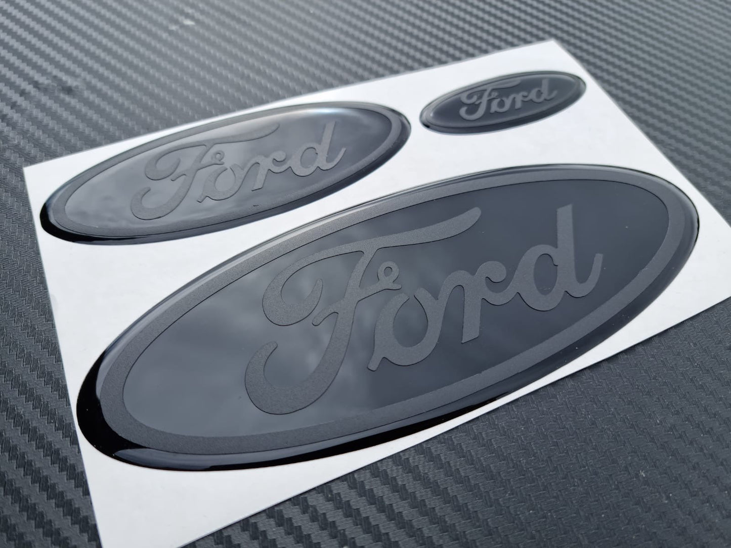 MATT finish TRANSIT front, rear & steering gel badges