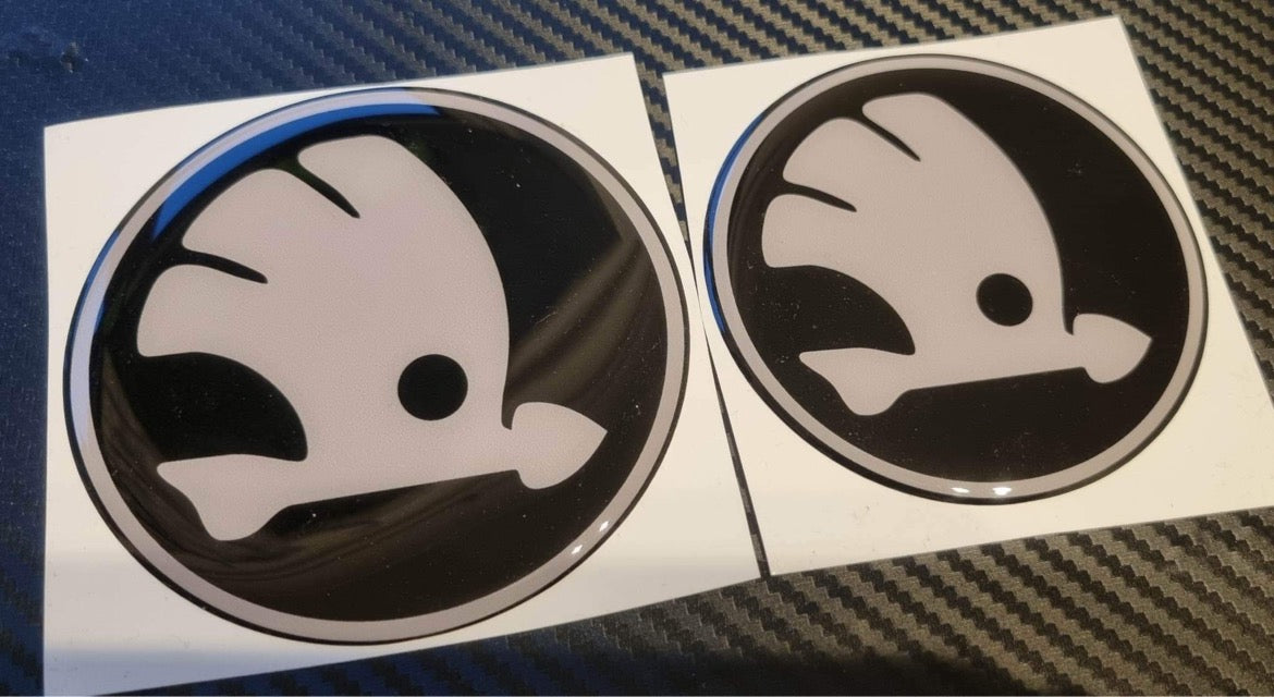 Skoda Gel Badge (front & back)