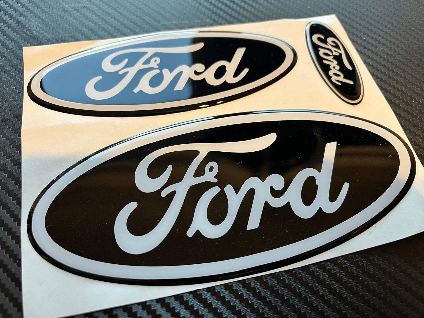 Ford Gel Badges (front, back & steering wheel)