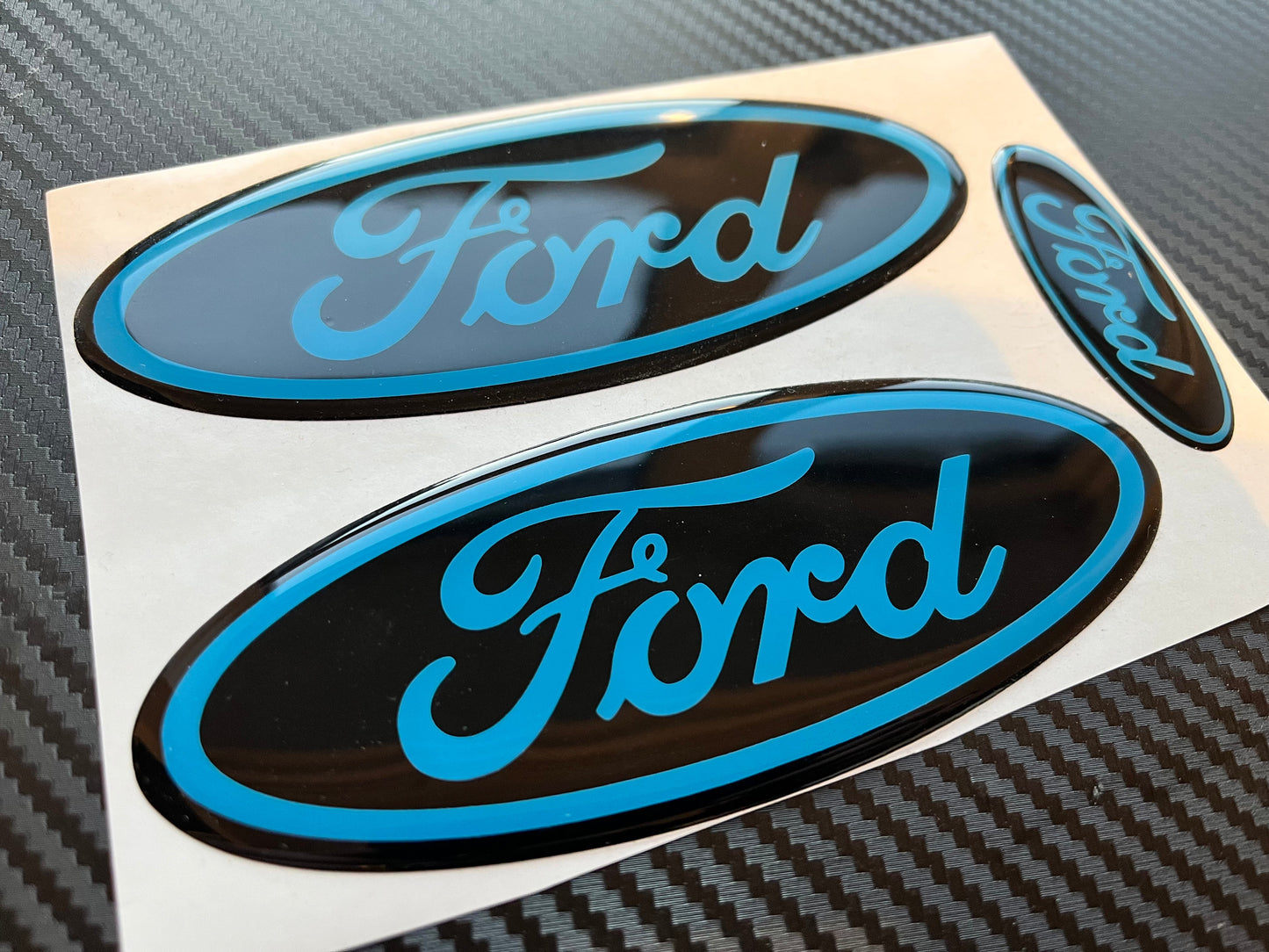 Ford TRANSIT Gel Badges (front, back & steering wheel)